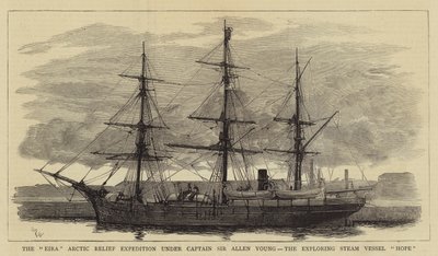 Die Eira-Arktis-Entlastungsexpedition unter Kapitän Sir Allen Young, das Erkundungsdampfschiff Hope von William Lionel Wyllie