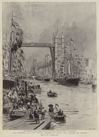 Die Eröffnung der Tower Bridge durch HRH den Prinzen von Wales von William Lionel Wyllie