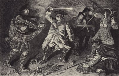 Kampf im Gasthaus in Clachan von Aberfoil von William Lockhart Bogle