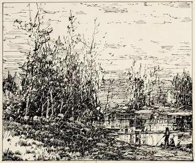 Rand eines Teiches, Maine von William Louis Jnr. Sonntag