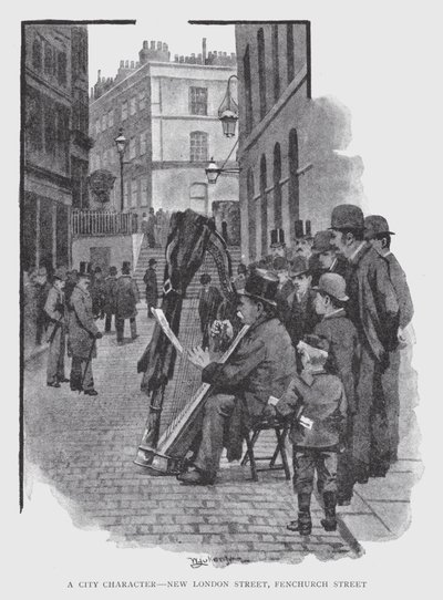 Ein Stadtcharakter, New London Street, Fenchurch Street von William Luker