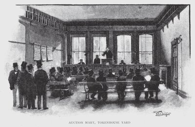 Auction Mart, Tokenhouse Yard von William Luker