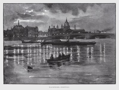 Blackfriars, Einbruch der Nacht von William Luker