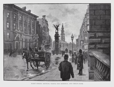 Fleet Street, zeigt Temple Bar Memorial und Child