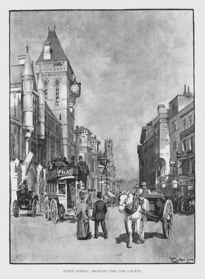 Fleet Street, zeigt die Gerichte von William Luker