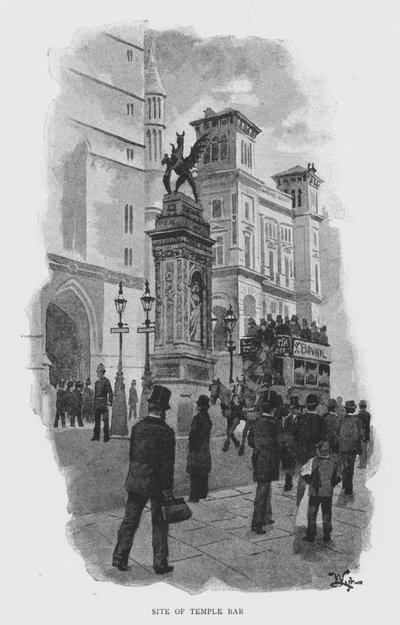 Standort des Temple Bar von William Luker