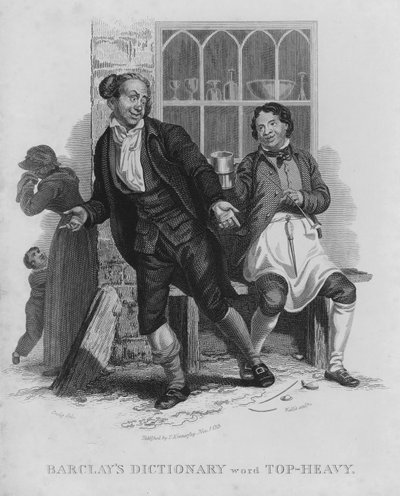 Barclays Wörterbuch, Wort: Top-heavy (Stich) von William Marshall (after) Craig