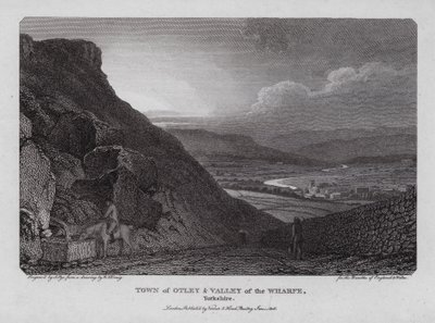 Stadt Otley und Tal des Wharfe, Yorkshire (Gravur) von William Marshall (after) Craig