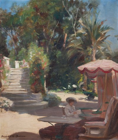 Hotelgarten, Grasse-en-Vence, signiert unten links Marshall Brown von William Marshall Brown