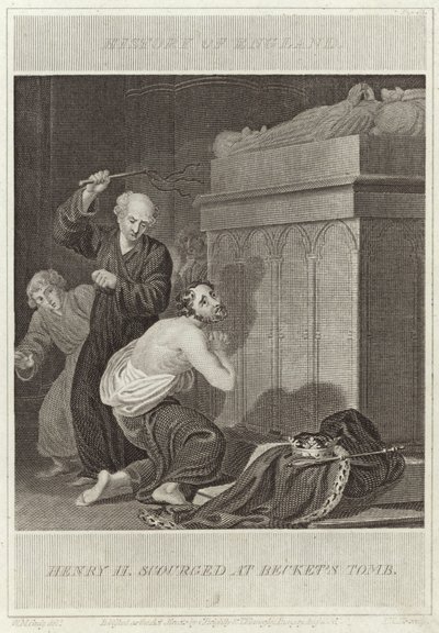 Heinrich II. gegeißelt am Grab von Becket von William Marshall Craig