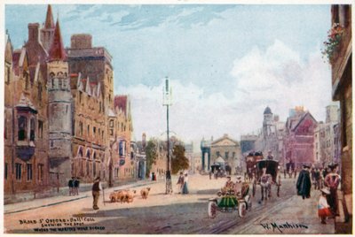 Broad St, Oxford, und Balliol College von William Matthison