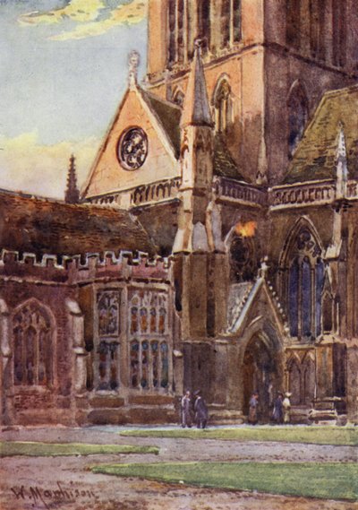 Eingang zur St Johns College Kapelle vom Ersten Hof von William Matthison