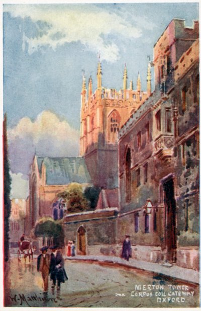 Merton College Tower, Corpus Christi Gateway von William Matthison