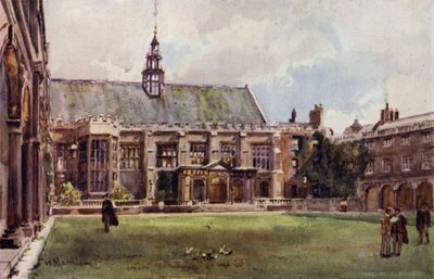 Die Halle des Trinity College vom Neviles Hof von William Matthison