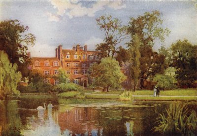 Der See und die neuen Gebäude, Emmanuel College von William Matthison