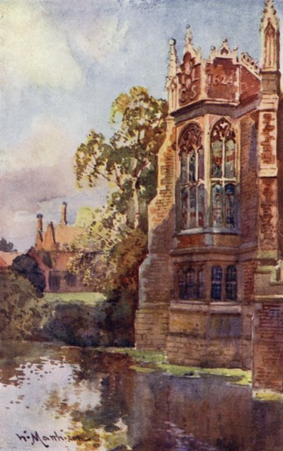 Das Bibliotheksfenster, St Johns College, von der Seufzerbrücke von William Matthison