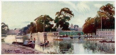 Der Fluss und die Lastkähne von William Matthison