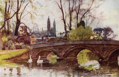 Trinity Bridge, Kings College Kapelle in der Ferne von William Matthison