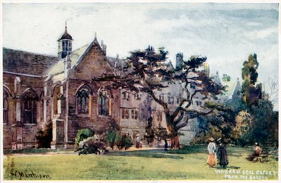 Wadham College vom Garten aus von William Matthison
