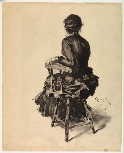 Sitzende Frau von William Merritt Chase