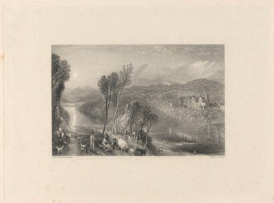 Abbotsford vom Nordufer des Tweed von William Miller