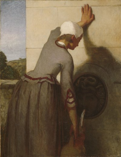 Mädchen am Brunnen von William Morris Hunt