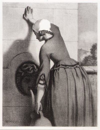 Mädchen am Brunnen von William Morris Hunt