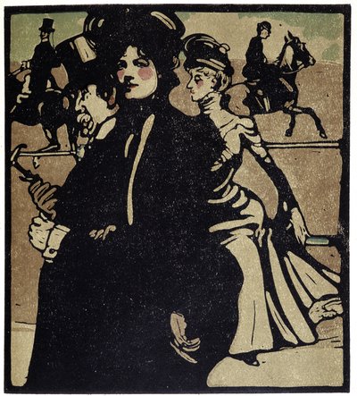 Aristokraten bei den Rennen, London - in "Types of London" von William Nicholson (1872-1949), ed Floury von William Nicholson