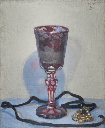 Das Rubin-Glas, signiert und datiert oben rechts von William Nicholson