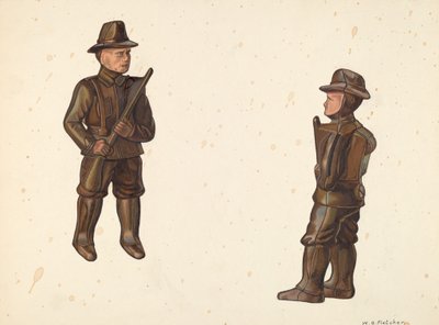 Soldat in Khaki-Sparbüchse, um 1938 von William O. Fletcher