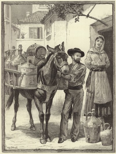 Ein Verkäufer von Öl und Essig von William Overend Geller