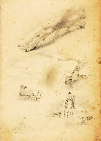 (Studien - Figuren, Baumstamm, Pferd und Reiter, etc.) von William Page