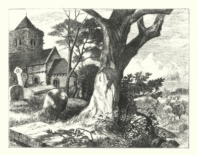 Der Kirchhof des Dorfes von William Paton Burton