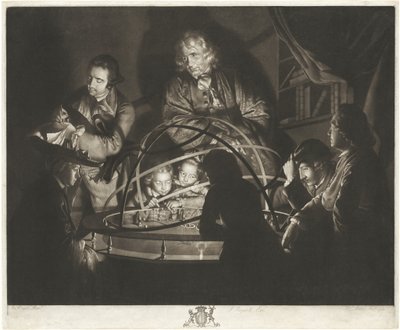 Ein Philosoph hält einen Vortrag über das Planetarium von William Pether after Joseph Wright
