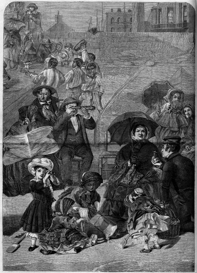 Viktorianisches England: Touristen am Strand von Ramsgate, England von William Powell (after) Frith
