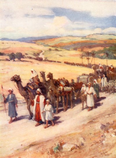 Jakob kehrt nach Kanaan zurück, Genesis xxxi von William Pratt