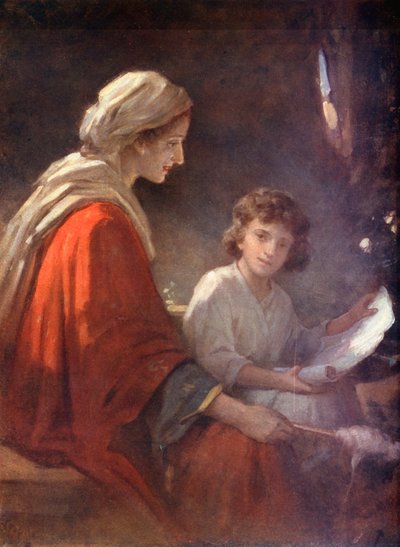 Maria und das Jesuskind, Lukas ii, 39, 40 von William Pratt