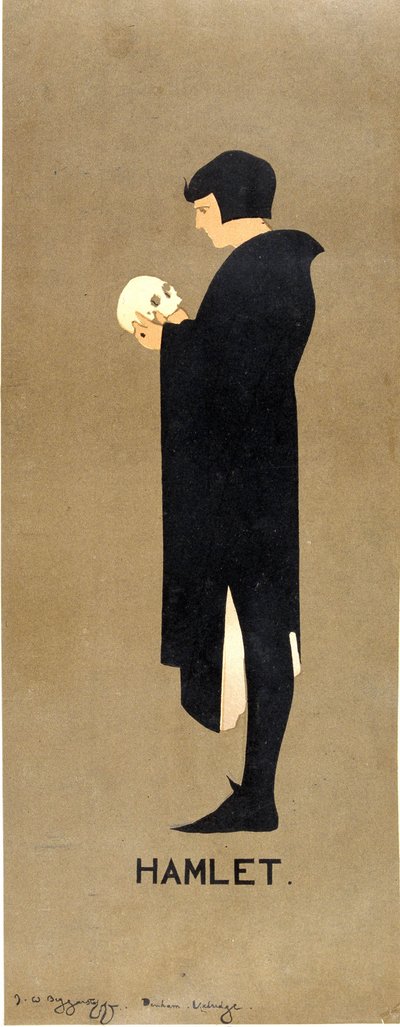 Plakat für „Hamlet“ von William Shakespeare - von den Beggarstaffs (Sir William Nicholson (1872-1949) und James Pryde (1866-1941), Ende des 19. Jahrhunderts von William & Pryde James (1866 1941) Nicholson