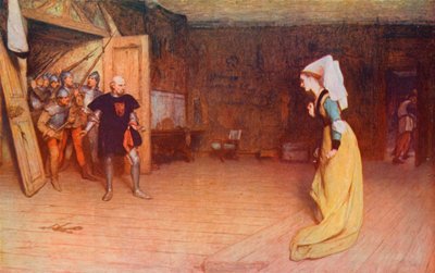 Shakespeare: Talbot und die Gräfin von Auvergne, König Heinrich VI., Teil I, Akt II, Szene 3 (Farblithografie) von William Quiller (after) Orchardson