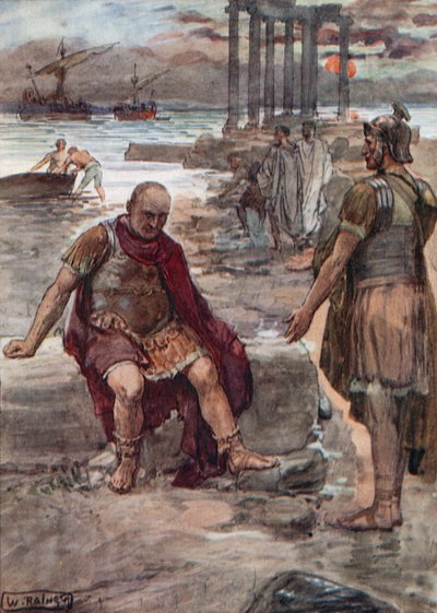 Der verbannte Marius in den Ruinen von Karthago von William Rainey