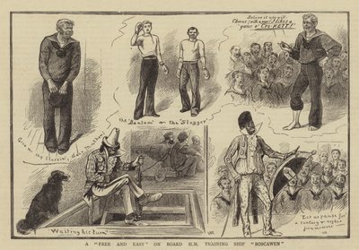 Ein freier und einfacher an Bord des Ausbildungsschiffs HM Boscawen von William Ralston