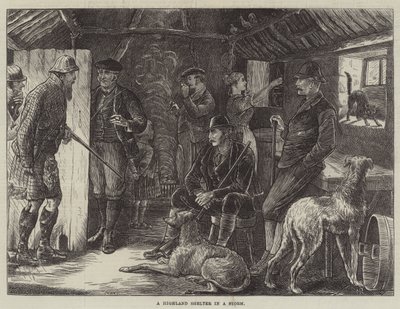Ein Hochlandschutz in einem Sturm von William Ralston