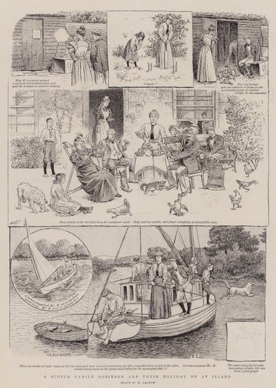 Eine schottische Familie Robinson und ihr Urlaub auf einer Insel von William Ralston