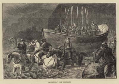 Das Rettungsboot zu Wasser lassen von William Ralston