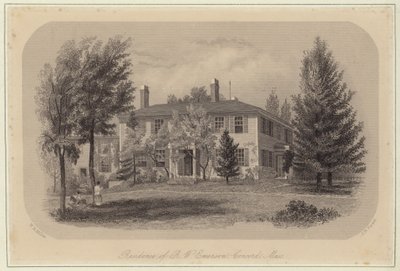 Die Residenz von Ralph Waldo Emerson von William Rickarby Miller