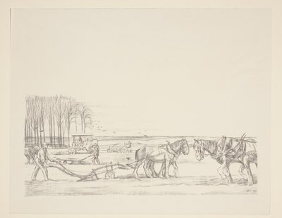 Pflügen des Landes von William Rothenstein