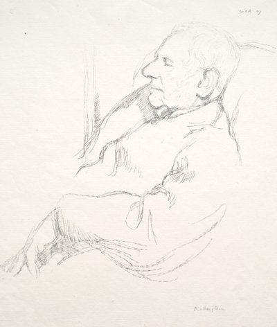 Sir Francis Seymour Haden schläft, 1897 von William Rothenstein