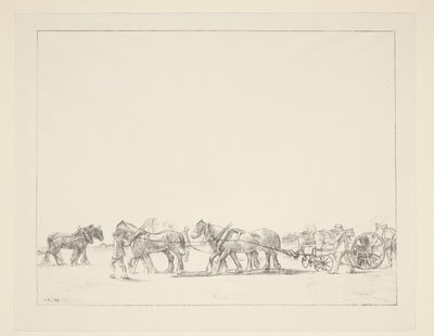 Säen mit Hilfe von Zugpferden von William Rothenstein