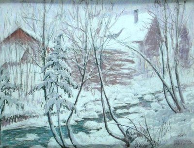 Chalets im Schnee von William Samuel Horton