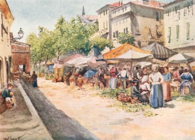 Der Gemüsemarkt, Nizza, Blick nach Westen von William Scott